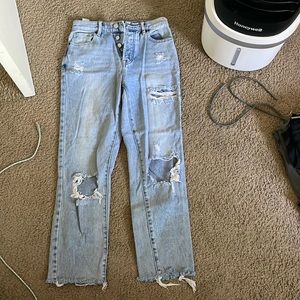 pacsun ripped mom jeans
